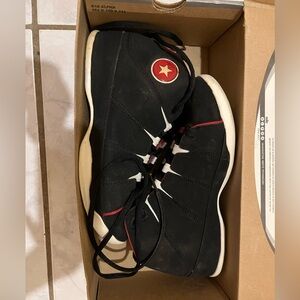 Black and Red High-Top Sneakers